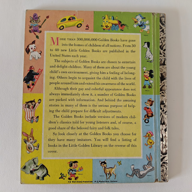 Picture of children's book back cover with illustrations and text