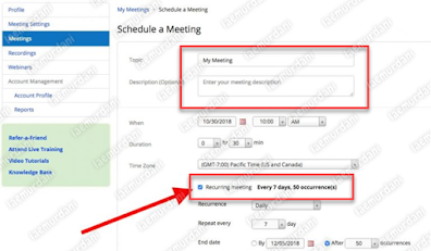 Cara Mengatur ulang jadwal Zoom meeting Menggunakan HP dan Laptop