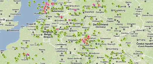 There are quite a few alive aircraft tracking maps already merely DFLD Radar has a overnice USP New Fluglärmkonturenkarten on Google Maps