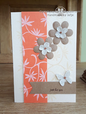 Aladine Fleurieux stamp and Papermania burlap mini flowers