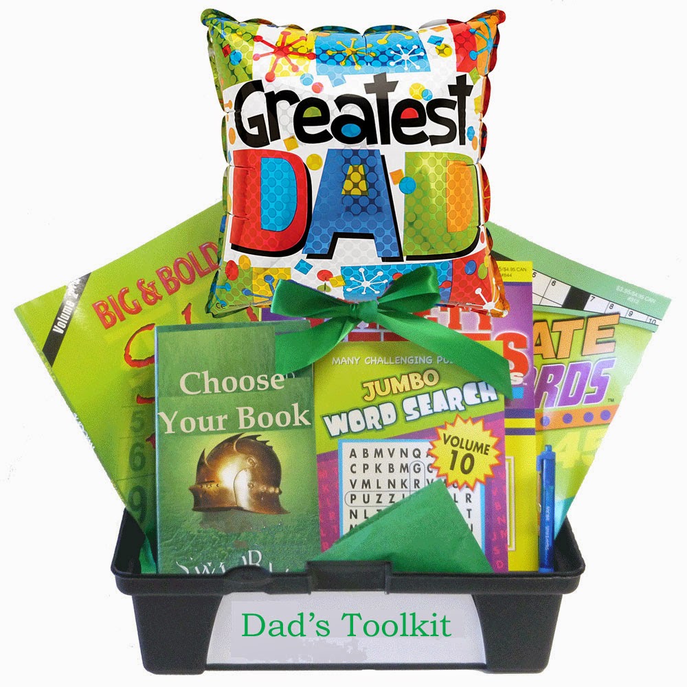 Gift with Puzzle Books for Fathers Day