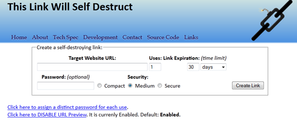 This link will self destruct