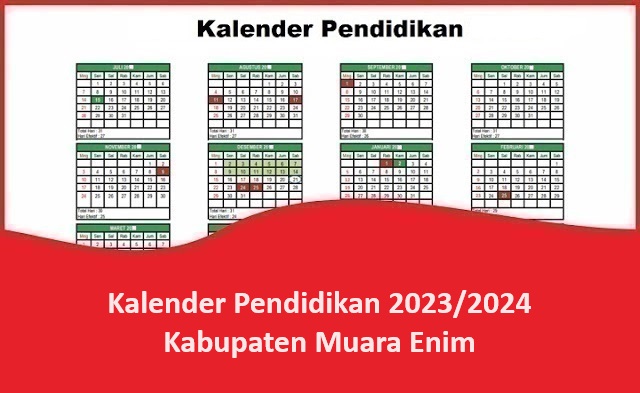 Kalender Pendidikan 2023/2024 Kabupaten Muara Enim