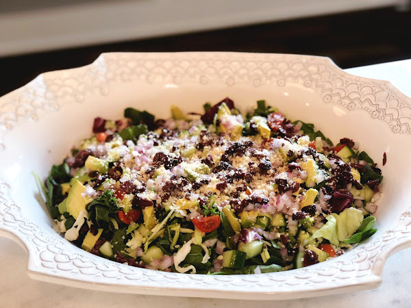 Grilled Tofu Greek Salad