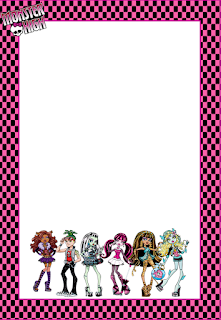 Para hacer invitaciones, tarjetas, marcos de fotos o etiquetas, para imprimir gratis de Monster High.