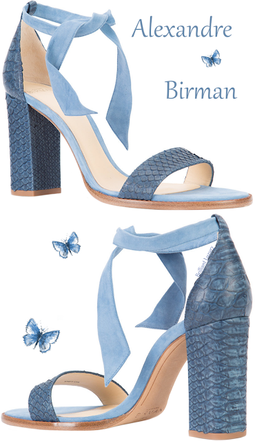 ♦Alexandre Birman blue lace-up crocodile ankle sandal #pantone #shoes #blue #brilliantluxury