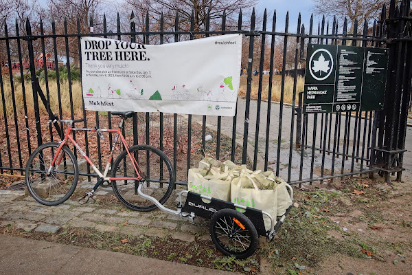 2023 NYC Mulchfest in Maria Hernandez Park, Bushwick, Brooklyn