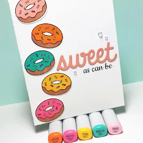 Sunny Studio Stamps: Sweet Shoppe "Sweet As Can Be" Doughnut Card by Melissa Bickford