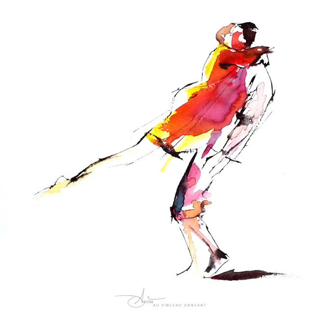 peinture, baiser, s'embrasser,  passion, agnès grégis, au pinceau dansant, exposition, alizarines,  preljocav, danse, danseurs, couple, romantique, amour, amoureux, tendresse, retrouvailles, art, saint valentin