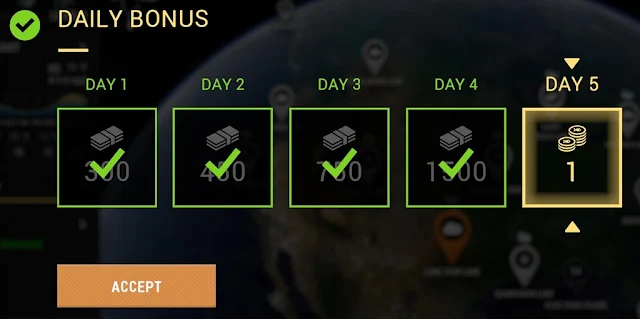 Baitcoins can be obtained as daily bonus