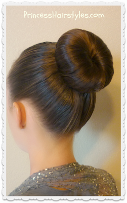 Easy dance bun hairstyle tutorial. Great for ballet, figure skating, gymnastics, etc.