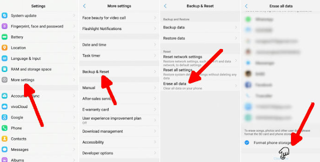 Cara Reset Kunci Layar Vivo y55s, Pabrik Dan Hard Reset 2