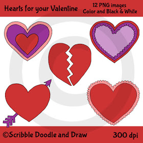 Valentine's day hearts clip art for free