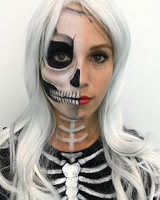 halloween skeleton face paint