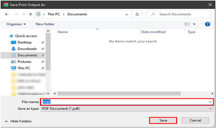 Save Office 365 Emails as PDF