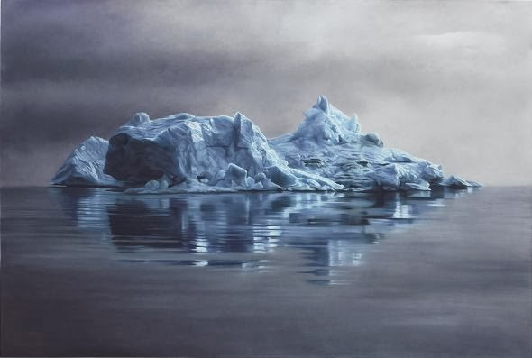 Zaria Forman pinturas foto-realistas landscapes cenários natureza água iceberg