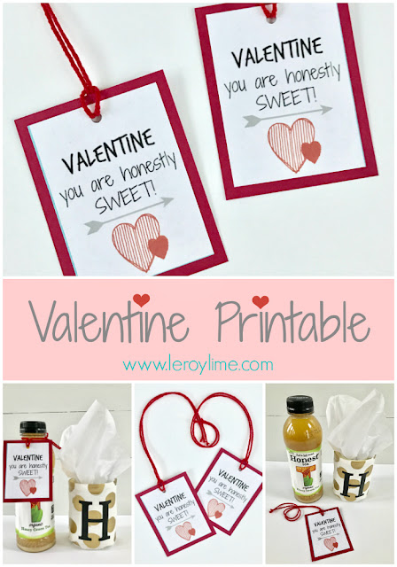 FREE Valentine Printable - You are honestly sweet - www.leroylime.com