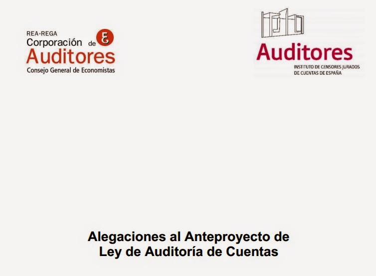Anteproyecto Ley Auditoría de Cuentas ALAC alegaciones corporaciones