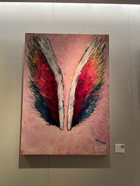 The Love Is An Art exhibition curated by street artist MegZany for Four Seasons West Lake Village's art gallery, with a piece by Colette Miller.