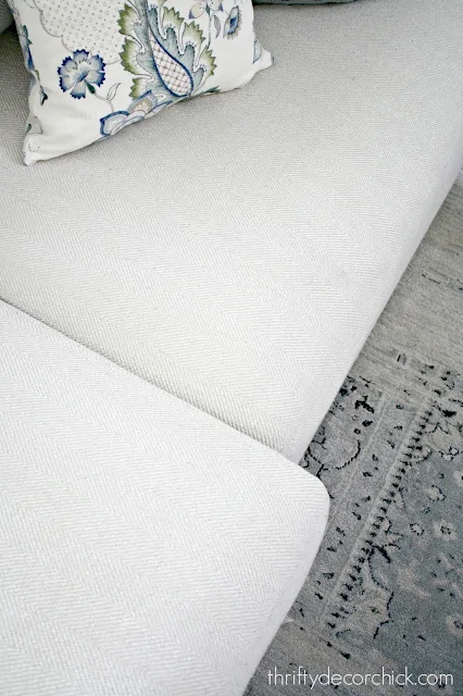 Simple trick for sliding sofa cushions