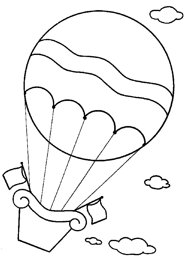 Hot Air Balloon Coloring Pages