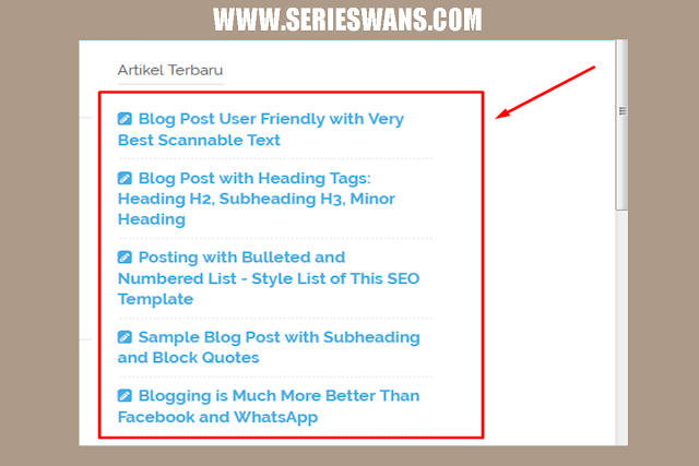Cara Membuat Widget Artikel Postigan Terbaru Responsive di Blog