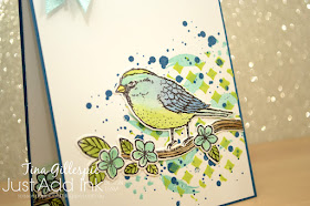 scissorspapercard, Stampin' Up!, Just Add Ink, Best Birds, Swirly Bird, Playful Backgrounds, Embossing Paste