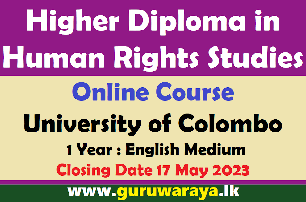 Higher Diploma in Human Rights Studies - Online Course