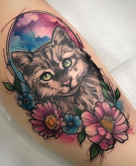 Tatuagens femininas de gatos