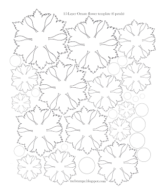 Free ornate flower template - from mel stampz