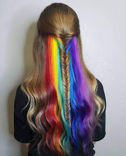 Peinado multicolor
