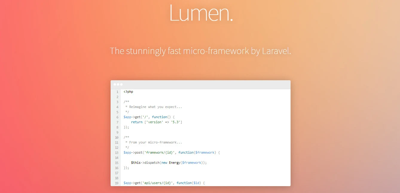 Lumen-RestfulAPI-PHP-Framework