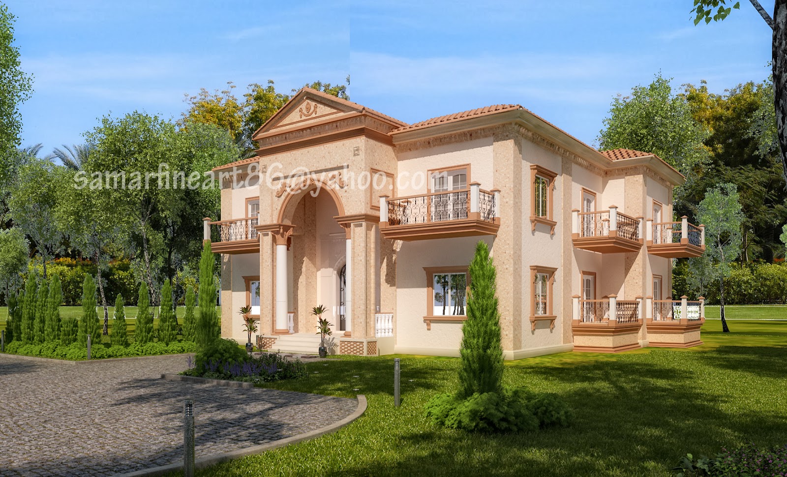 my design of a claasic villa #decor #residential #architecture title=