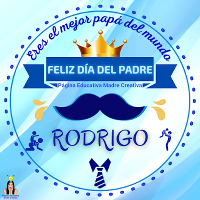 Solapín Nombre Rodrigo para redes sociales por Día del Padre