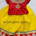 Yellow Lehenga Red Ruffled Blouse