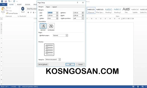 cara mengatur margin word 3422