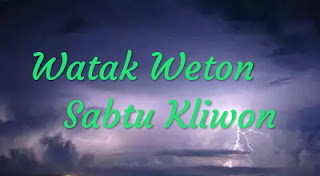 Watak weton sabtu kliwon