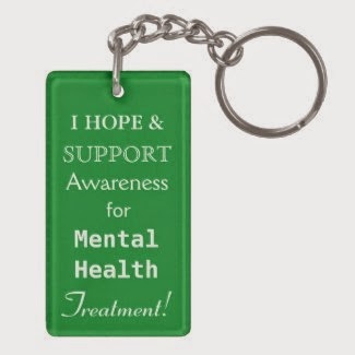 Mental Health Awareness Green Ribbon Hope & Support Treatment Custom Pendant Keychains