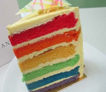 Resep Rahasia : Rainbow Cake With Citroen & Vanilla Icing