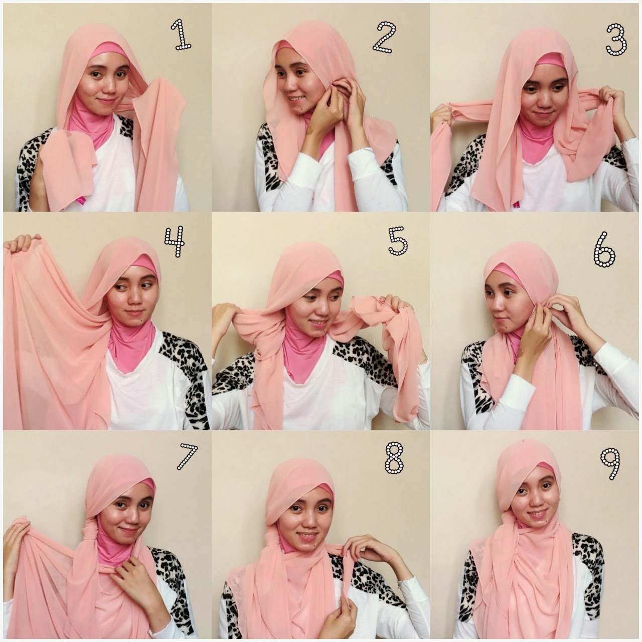 27 Gambar Terupdate Tutorial Hijab Pashmina Lancip Terbaru