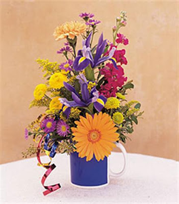 Hand made Flowers in a Mug