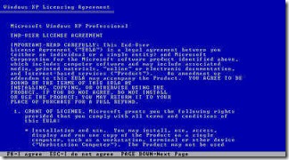 Windows XP Licencing Agreement