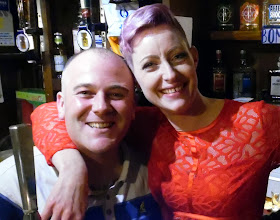 Picture: Britannia Inn landlord Shane Garrett with customer Gemma Chelton at a Christmas 2018 event held at the Wrawby Street hostelry on December 22 - see Nigel Fisher's Brigg Blog