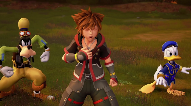 Square Enix E3 2018 Kingdom Hearts III Goofy Sora Donald Duck funny face