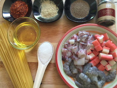 Resepi Spaghetti Seafood Aglio Olio Noxxa  Resepi Periuk 