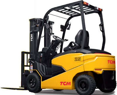 Xe nâng điện TCM 2.5 tấn cao 4.3m 4.5m 4.7m