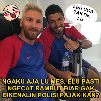 10 Meme 'Messi Berambut Pirang' Ini Heboh Banget Dijamin Bikin Ngakak!