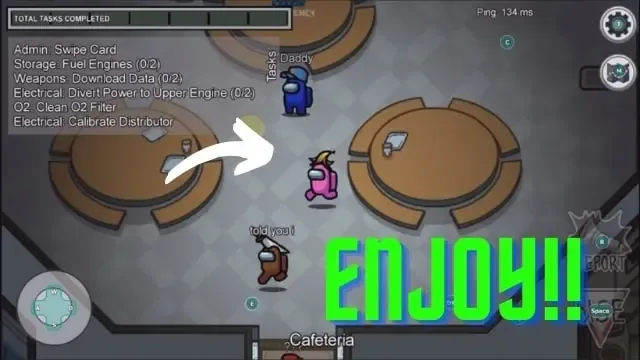 how to have no name in among us mobile