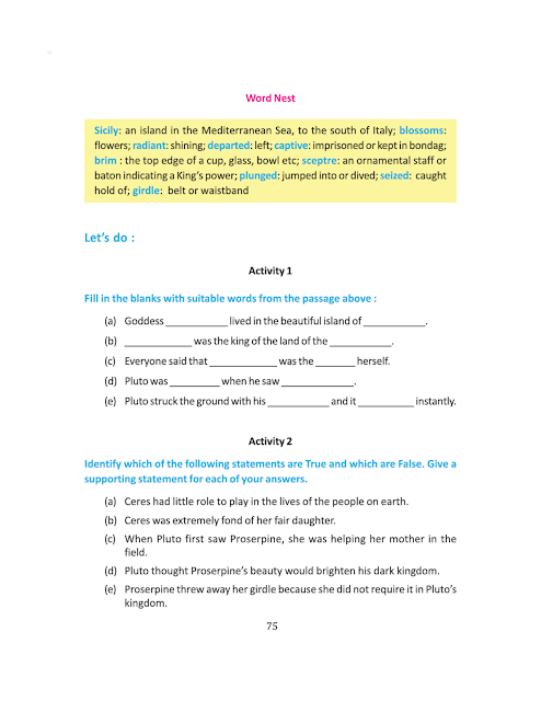 The Story of Proserpine | Eighth Lesson | সপ্তম শ্রেণীর ইংরেজি | WB Class 7 English