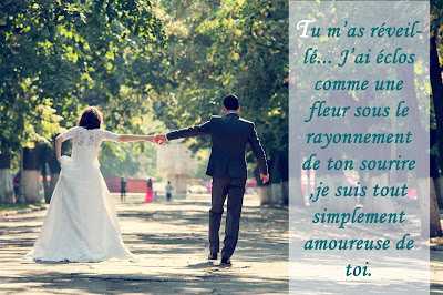 Tu m’as réveillé... J’ai éclos comme une fleur sous le rayonnement de ton sourire ,je suis tout simplement amoureuse de toi.